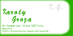 karoly groza business card